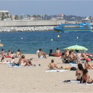 The central beach in Saint-Raphael