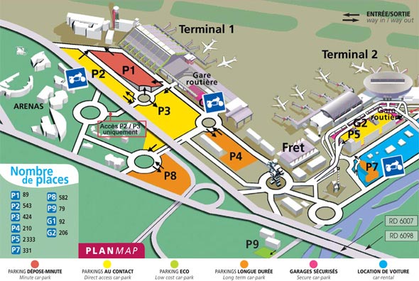 Nice Airport Map