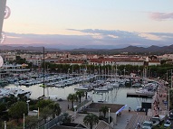 The old harbor in Saint-Raphaël in the evening